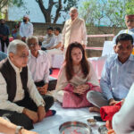 A Pooja organised on the construction of the building of SRI