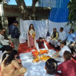 A Pooja organised on the construction of the building of SRI